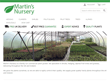 Tablet Screenshot of martins-nursery.co.uk